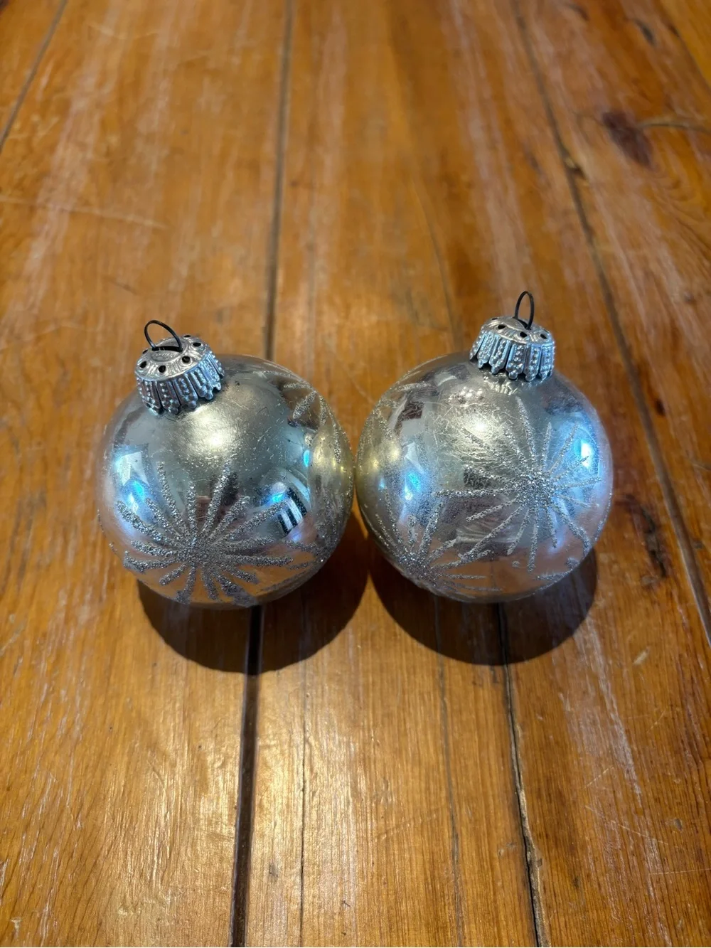 Pair of Vintage German Christmas Ornaments